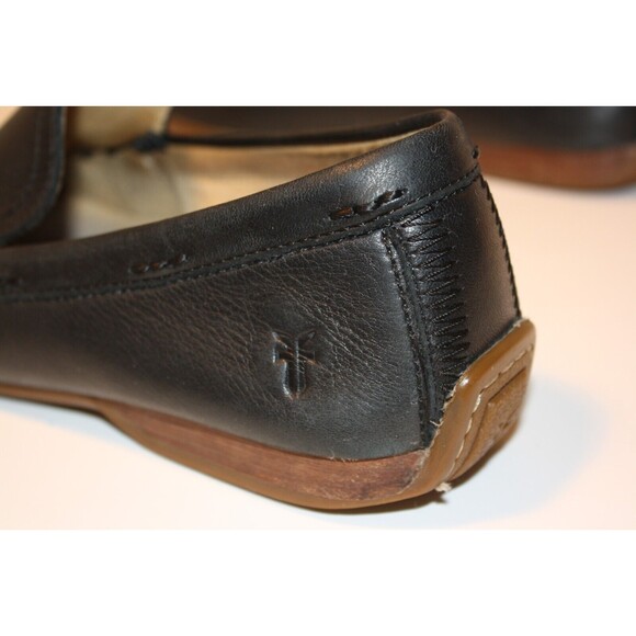 FRYE Black Lewis Venetian Leather Loafers Driving Moccasins Men's sz 9.5 - Picture 4 of 8